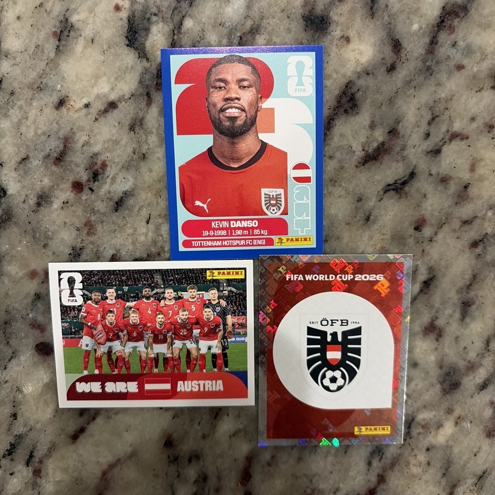 Panini Soccer Sticker 2026 World Cup Kevin Danso Austria AUT5 Blue Sports Base